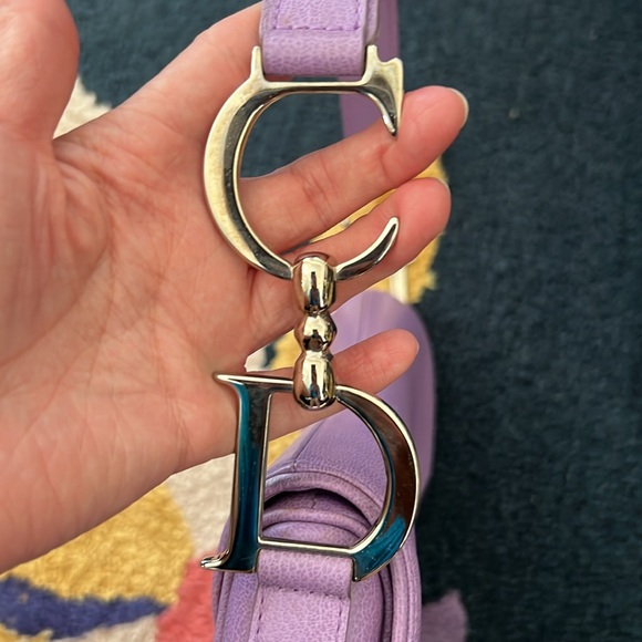 Vintage Christian Dior Purple Saddle bag - Picture 3 of 12